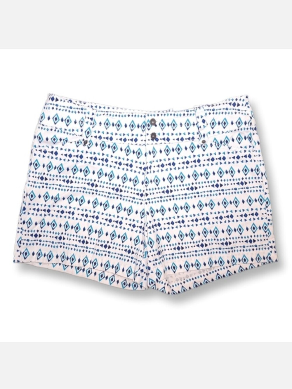 Revolution By Rickis Brooke Shorts Diamond Print Mid Rise Stretchy Size 16